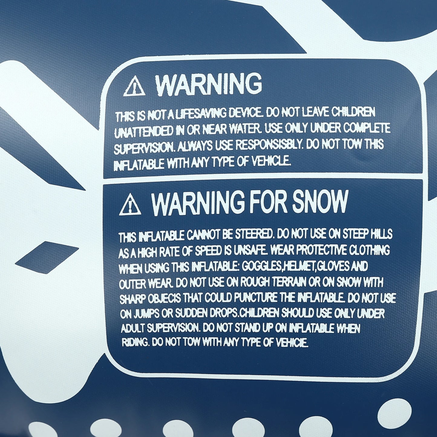 Set of Three 40 Inch Inflatable Snow Sleds in Blue for Fun Winter Adventures - Wellness Outdoor Gear