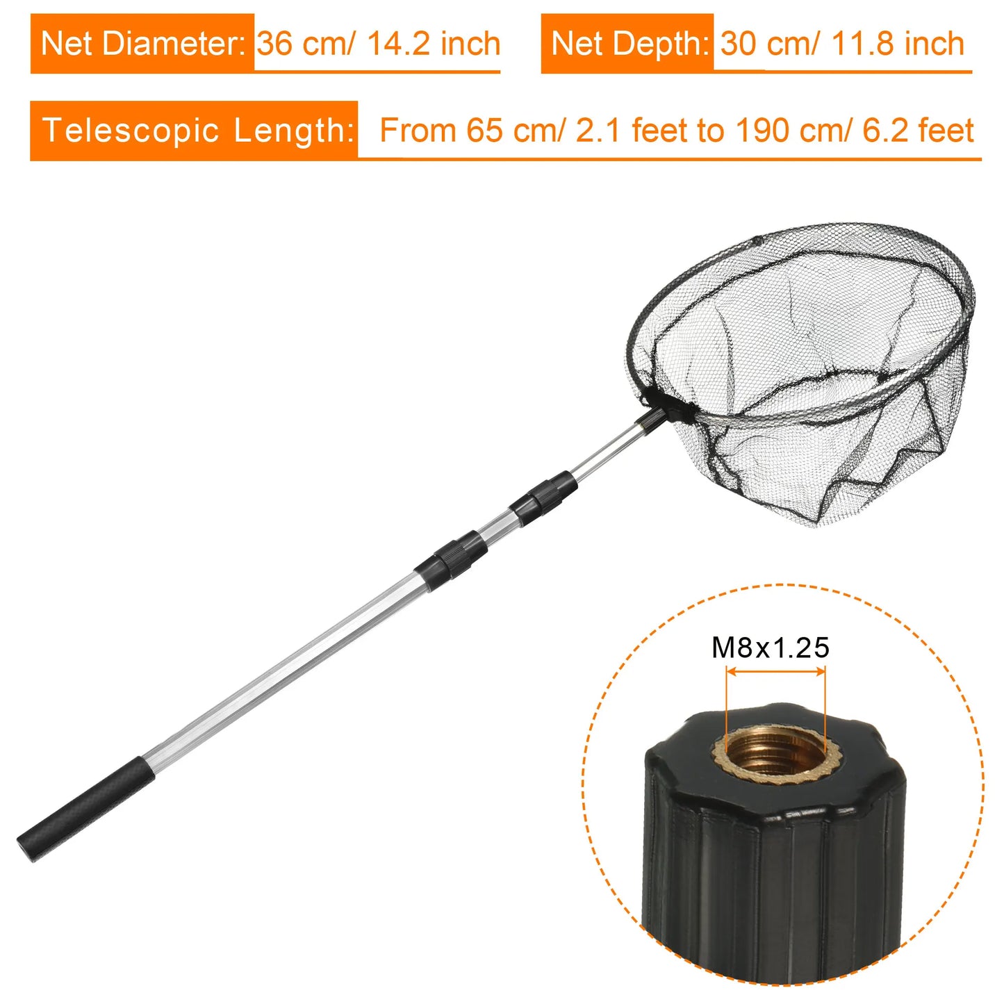 UXCELL Folding Fishing Net With Telescopic Aluminum Pole - Wellness Outdoor Gear