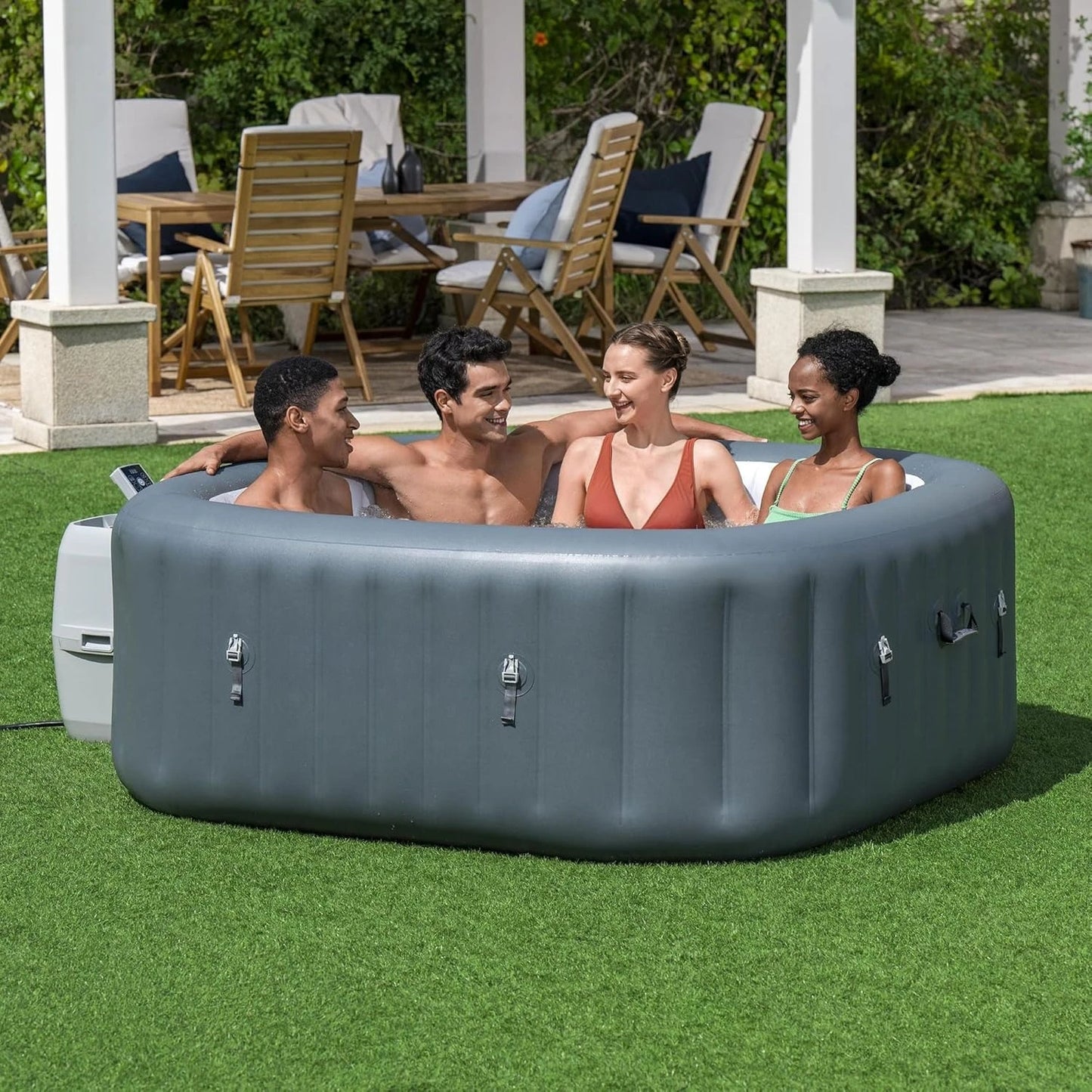 XMSJH SaluSpa AirJet Inflatable Hot Tub With 114 AirJets - Wellness Outdoor Gear