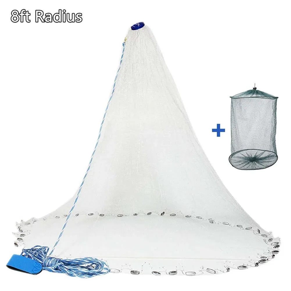 American Saltwater Fishing Cast Net for Bait Trap Available in Multiple Sizes - Wellness Outdoor Gear