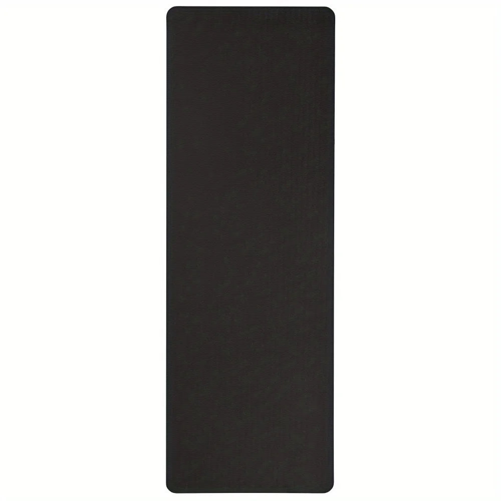 Lightweight Black Yoga Fitness Mat for Stretching and Sports with Non-Slip Double-Sided Texture - Wellness Outdoor Gear