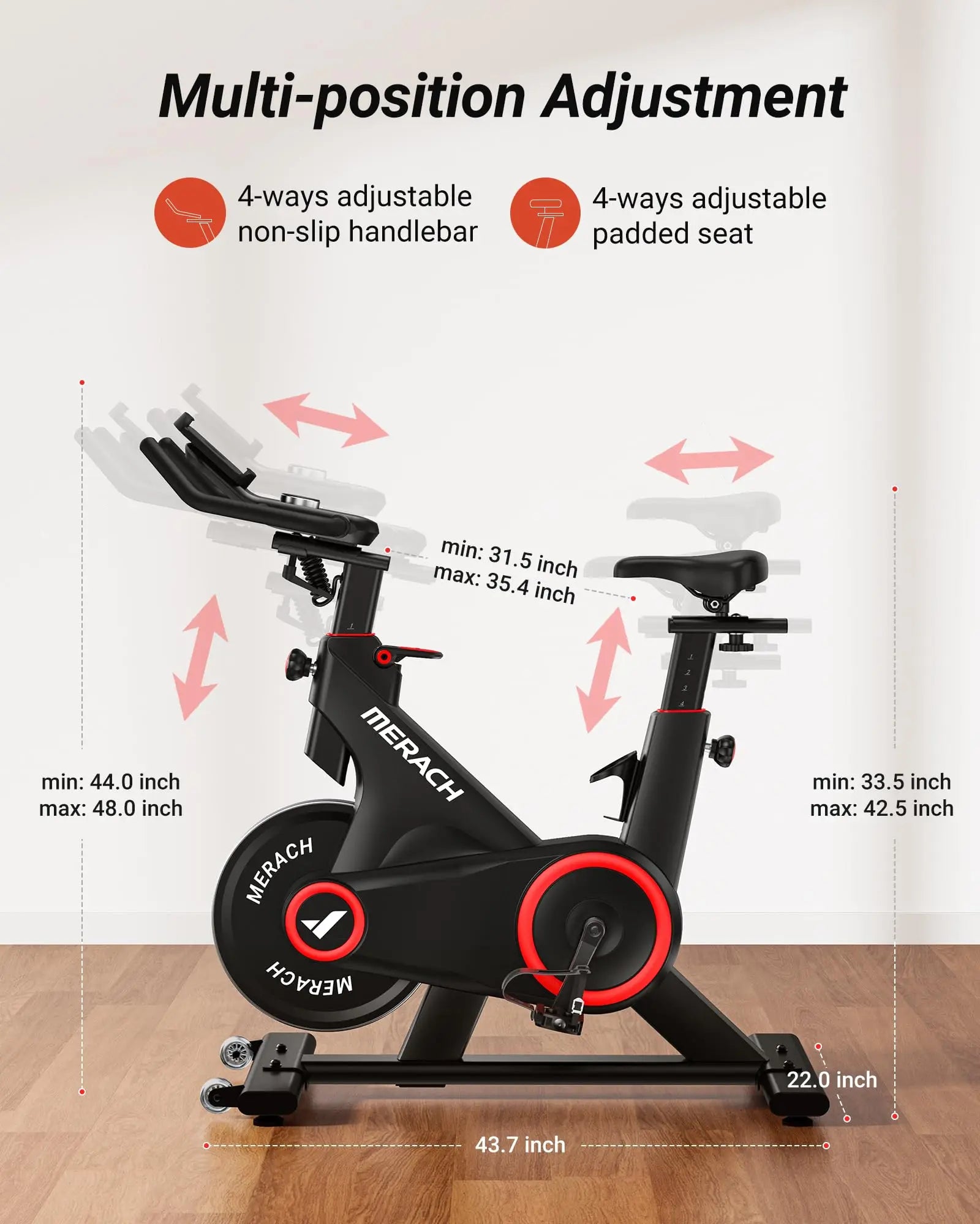 MERACH Indoor Exercise Bike with Bluetooth Resistance and APP Data Tracking - Wellness Outdoor Gear
