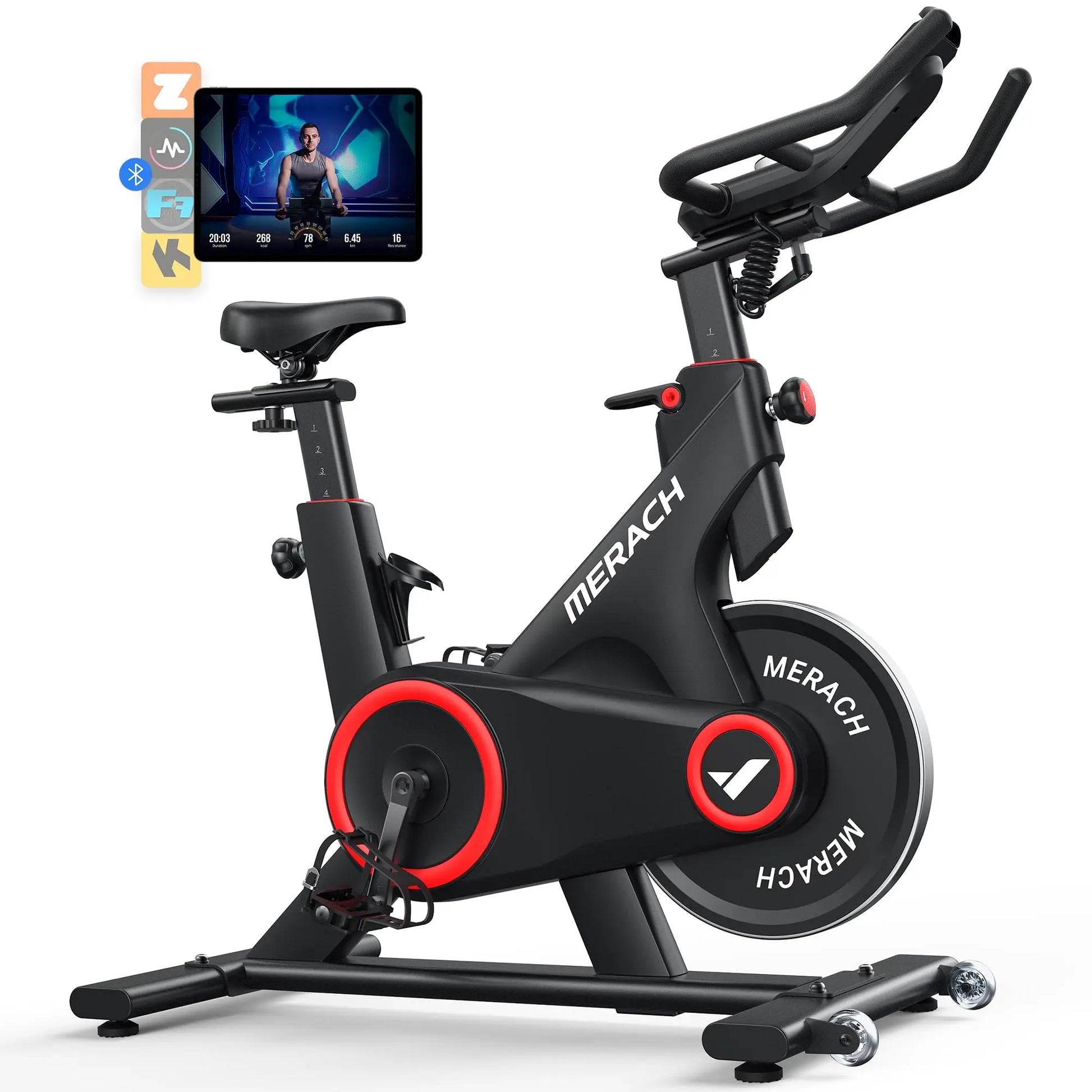 MERACH Indoor Exercise Bike with Bluetooth Resistance and APP Data Tracking - Wellness Outdoor Gear