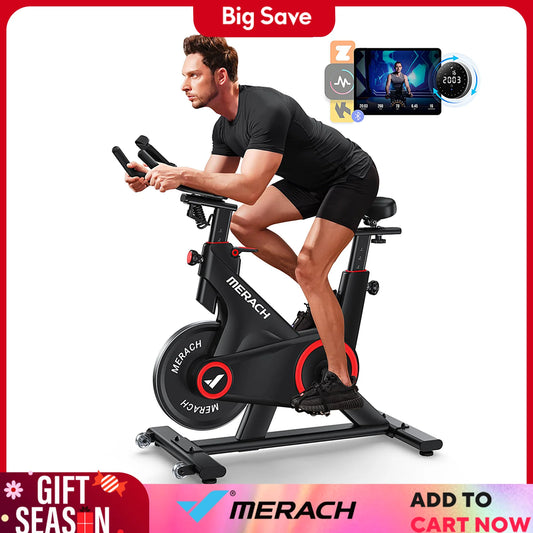 MERACH Indoor Exercise Bike with Bluetooth Resistance and APP Data Tracking - Wellness Outdoor Gear