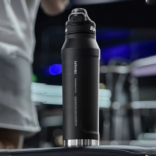 32 Oz Double Vacuum Insulated Water Bottle with Lid Straw and Carry Rope for Travel - Wellness Outdoor Gear