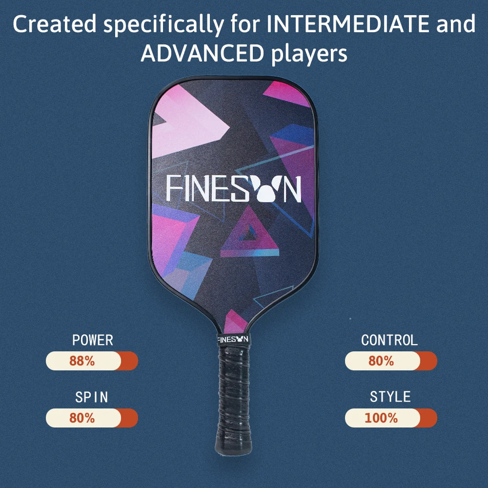 Pickleball Set with 16mm Paddles and Honeycomb Core Includes 2 Rackets and 4 Balls - Wellness Outdoor Gear