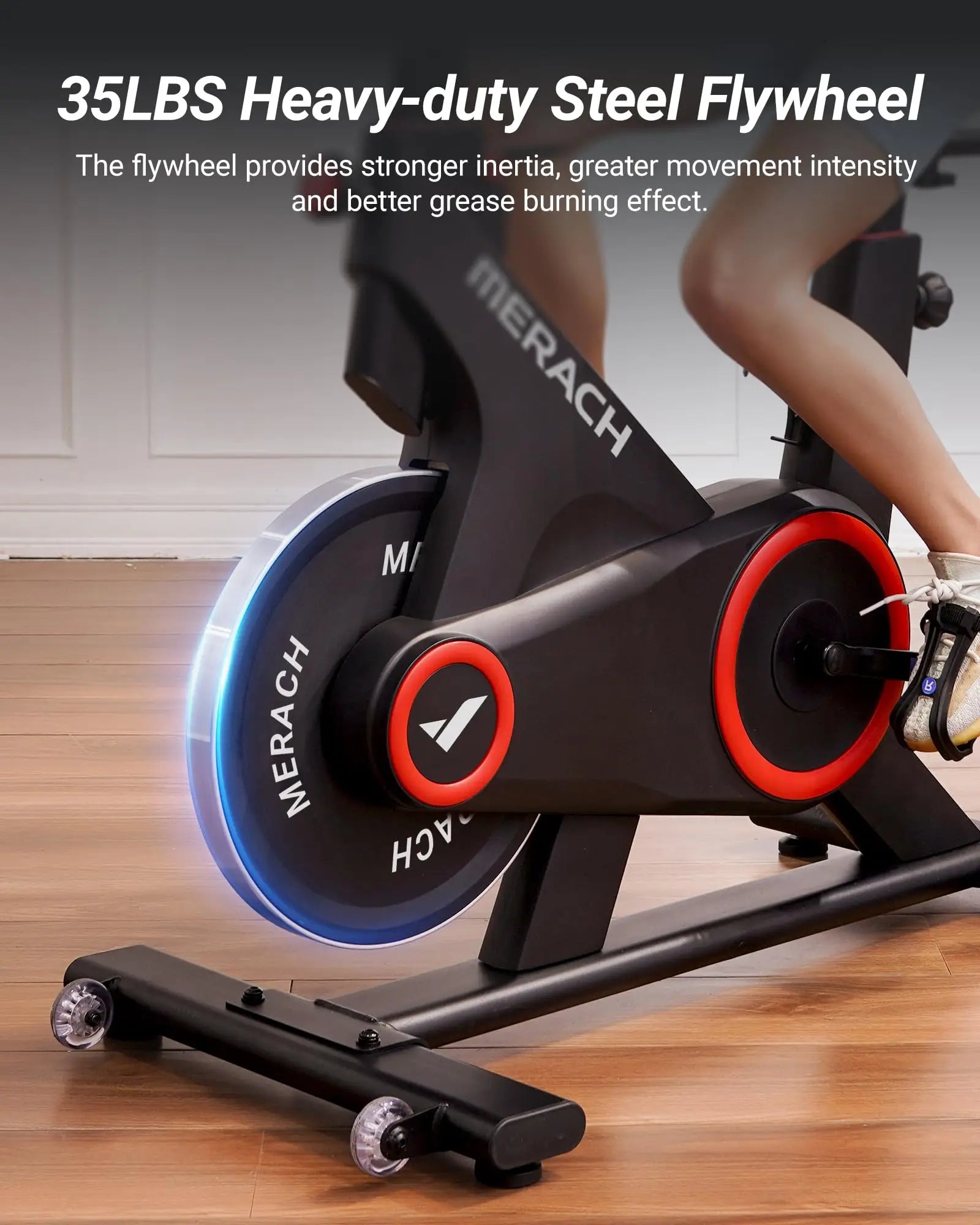 MERACH Indoor Exercise Bike with Bluetooth Resistance and APP Data Tracking - Wellness Outdoor Gear