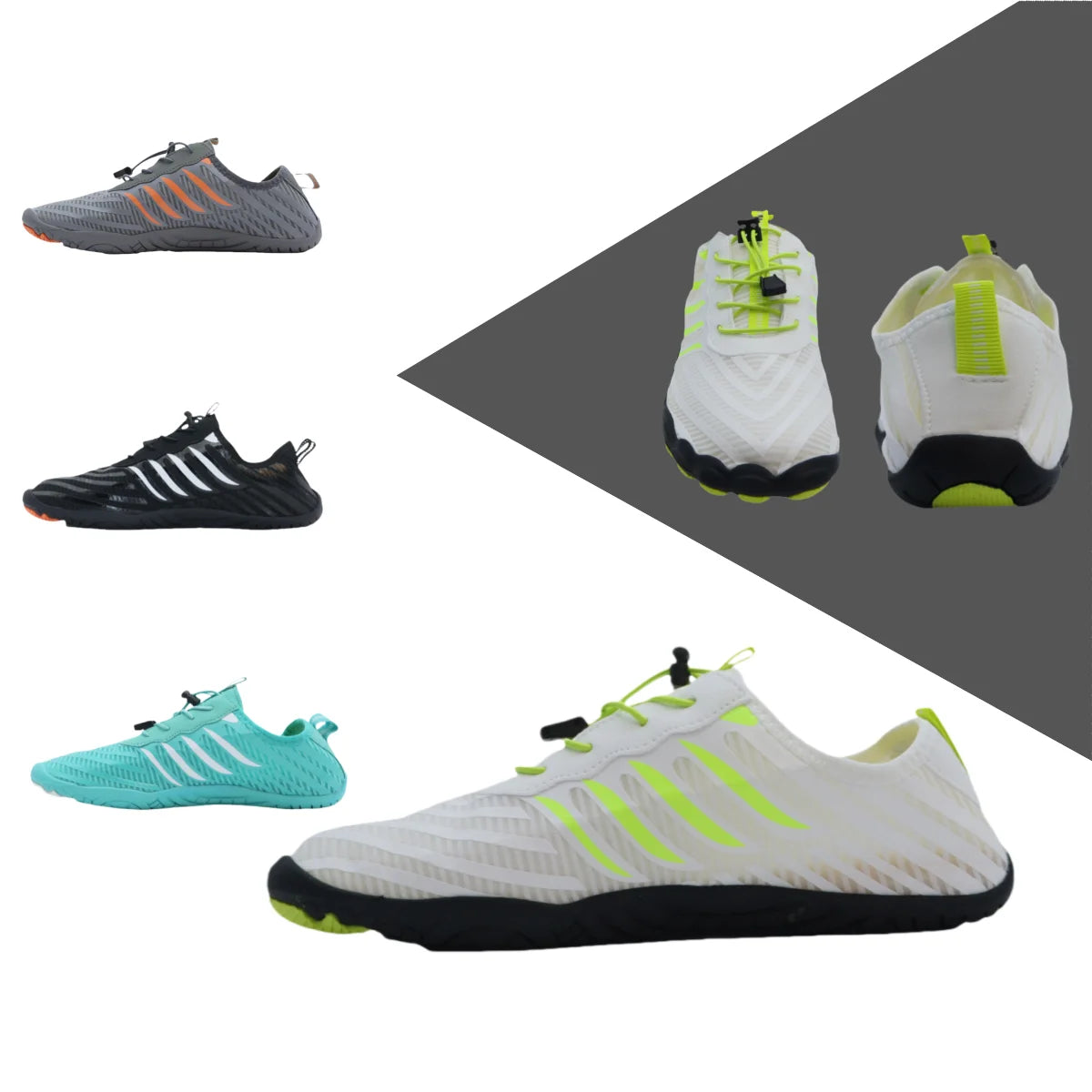 Quick Dry Non Slip Water Shoes Lightweight Breathable Stripe for Beach Sports - Wellness Outdoor Gear