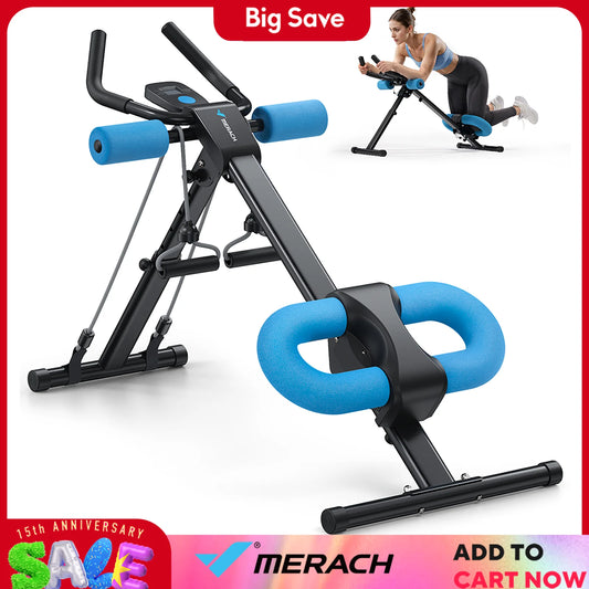 MERACH Ab Machine Adjustable Trainer Foldable Core Ab Exercise System
