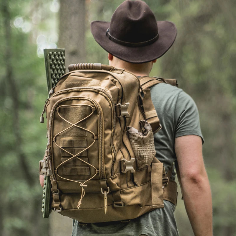 65L Outdoor Tactical Backpack for Men Large Capacity Military Hiking Rucksack - Wellness Outdoor Gear