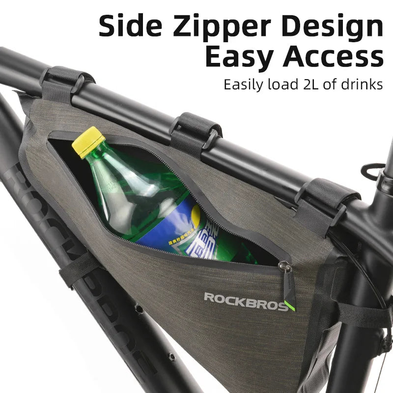 Rockbros Rainproof Large Capacity Bike Frame Bag Waterproof Triangle Pouch Accessories - Wellness Outdoor Gear