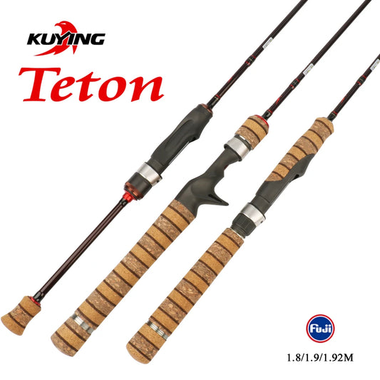 KUYING Teton UL Ultra-Light Soft Fishing Rod 1.8m 1.9m 1.92m Carbon Casting Spinning Rod - Wellness Outdoor Gear