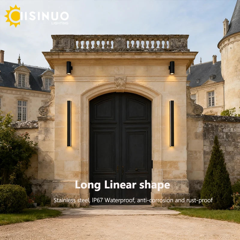 IISINUO Outdoor Wall Light Triac Dimming IP67 Stainless Steel