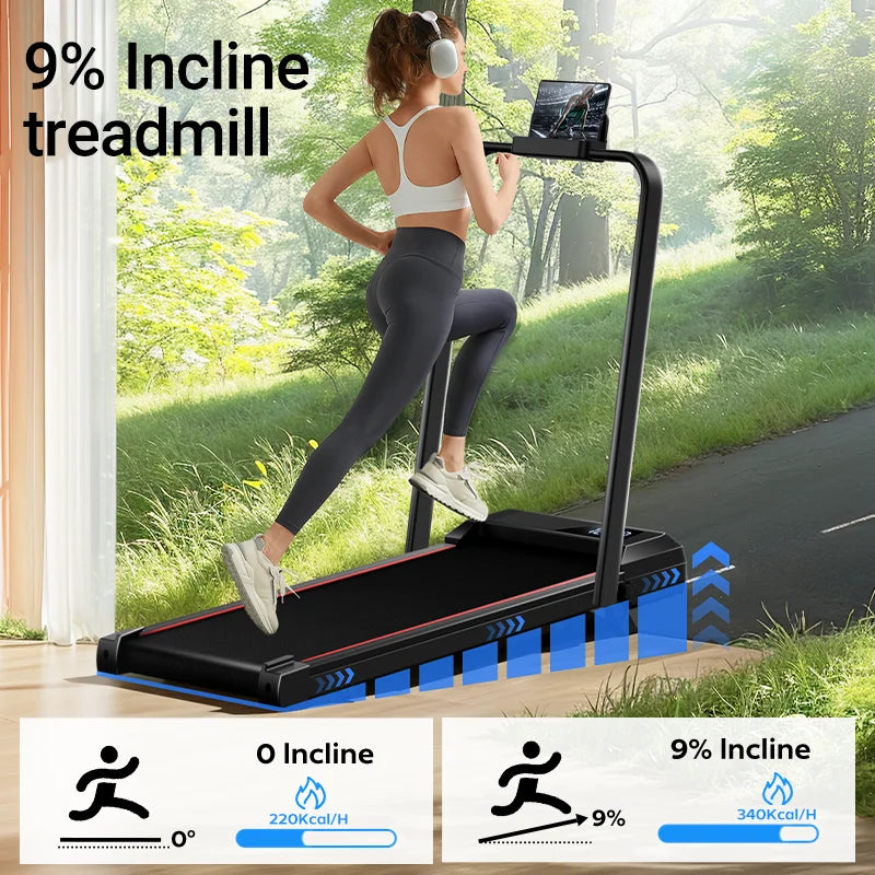 UMAY Walking Pad Treadmill with Incline for Home Office Lightweight Diamond Belt Design - Wellness Outdoor Gear
