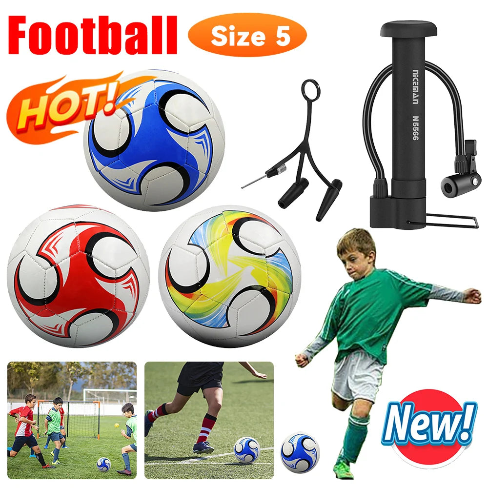 APWIKOGERH PVC Machine Stitched Soccer Ball for Training - Wellness Outdoor Gear