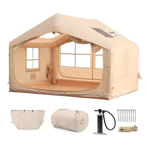 Inflatable Camping Tent for 6-8 People Quick Setup 80.73 Square Feet All Season Tent - Wellness Outdoor Gear