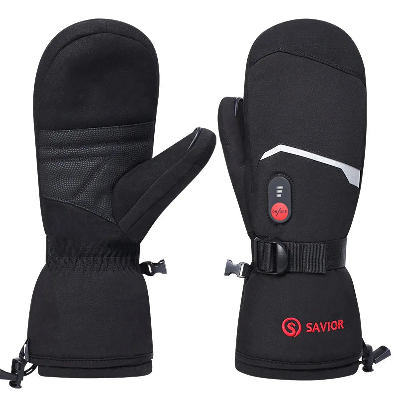 Savior Heat Heated Mittens Ski Gloves With Rechargeable Battery