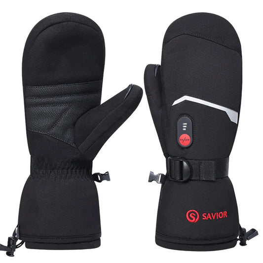 Savior Heat Heated Mittens Ski Gloves With Rechargeable Battery