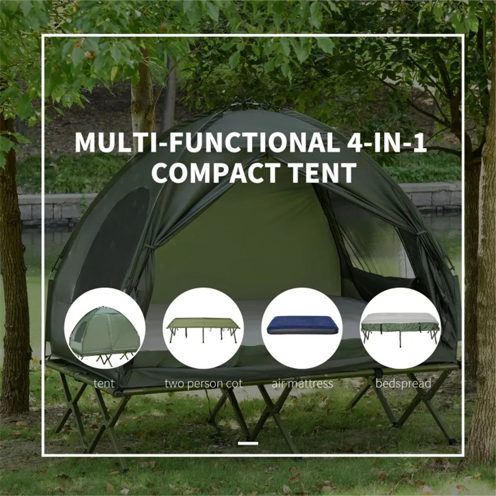 Elenxs Compact 1 Person Folding Portable Bed For Camping - Wellness Outdoor Gear