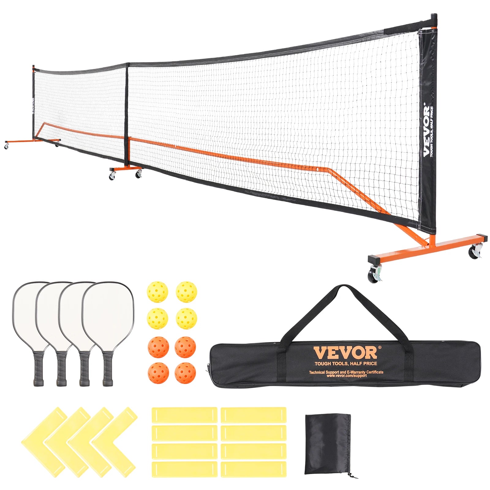 VEVOR Portable Pickleball Net System Outdoor Court Line - Wellness Outdoor Gear