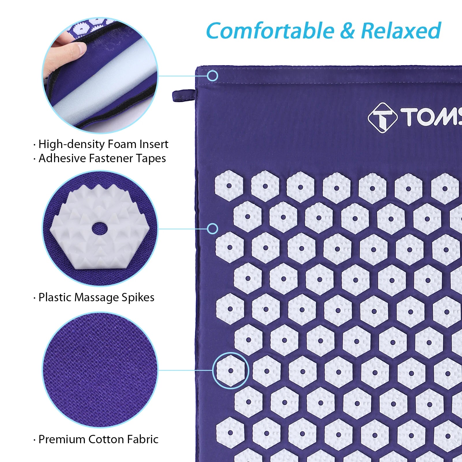 Acupressure Mat and Pillow Massage Set for Stress Relief and Muscle Relaxation - Wellness Outdoor Gear