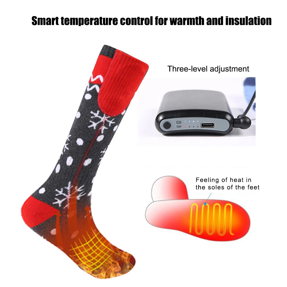Aiwei 5000mAh Rechargeable Heated Socks For Men Women - Wellness Outdoor Gear