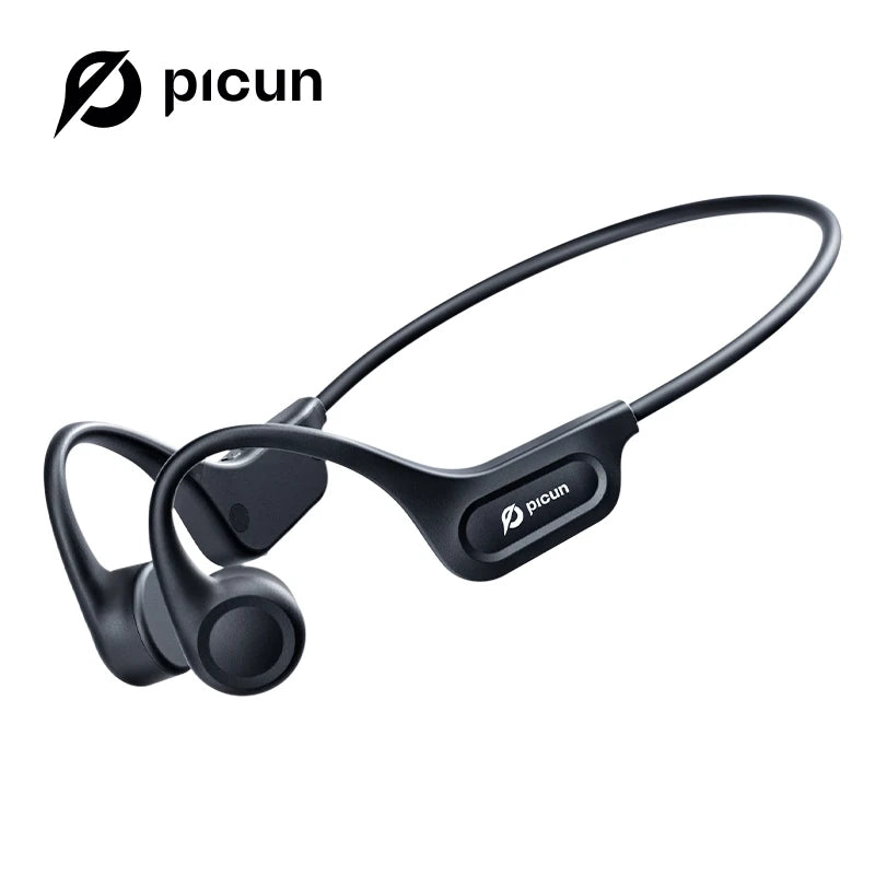 Picun T1 Bone Conduction Bluetooth Earphones IPX7 Waterproof Sport Headphones 3D Sound - Wellness Outdoor Gear