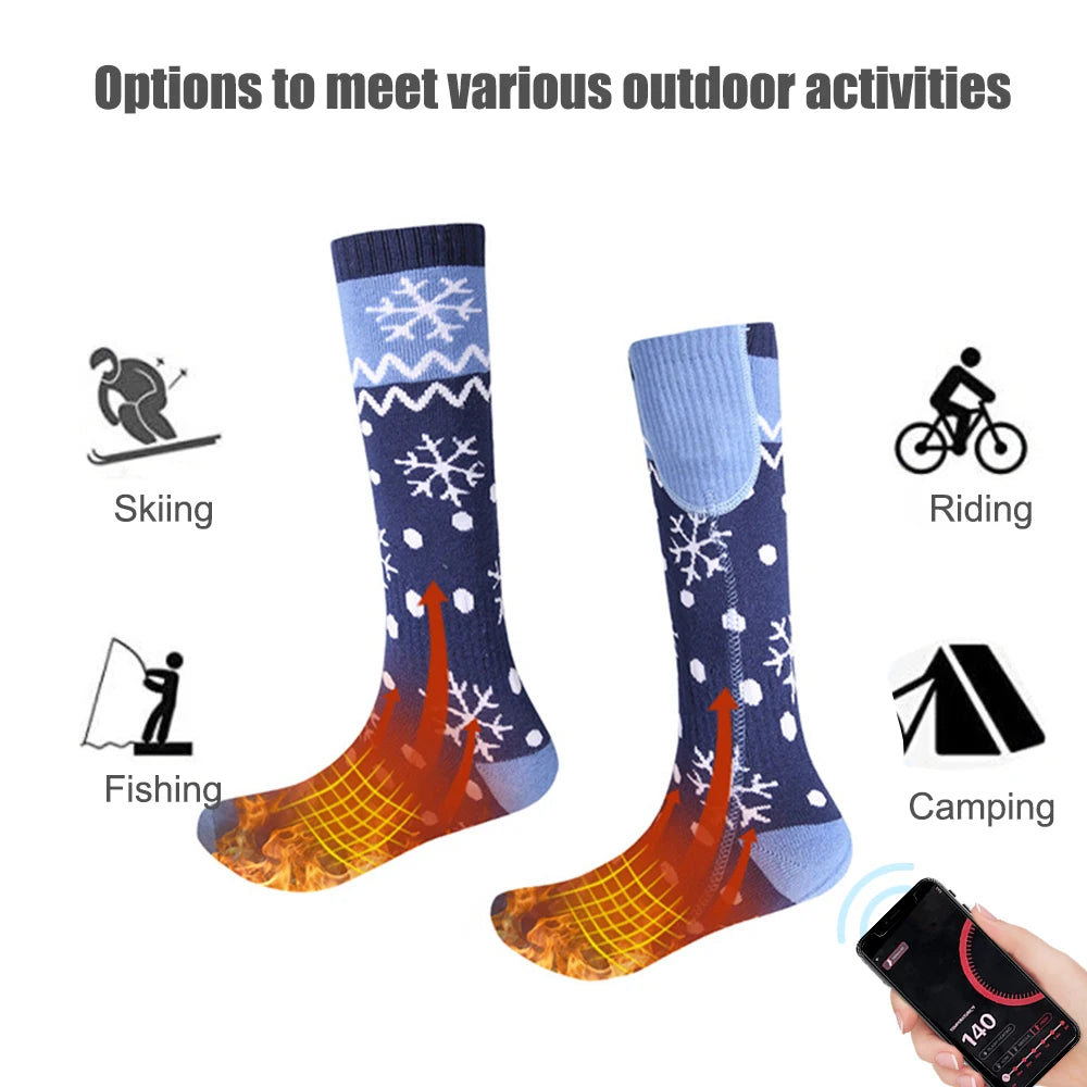 Aiwei 5000mAh Rechargeable Heated Socks For Men Women - Wellness Outdoor Gear