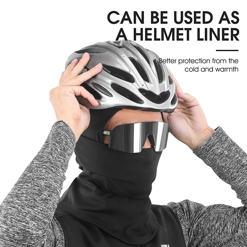 West Biking Windproof Winter Fleece Cycling Cap Balaclava Neck Warmer