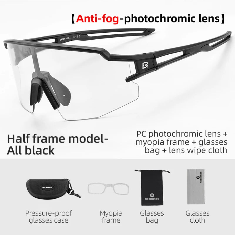 Rockbros Photochromic Polarized Cycling Glasses UV400 - Wellness Outdoor Gear