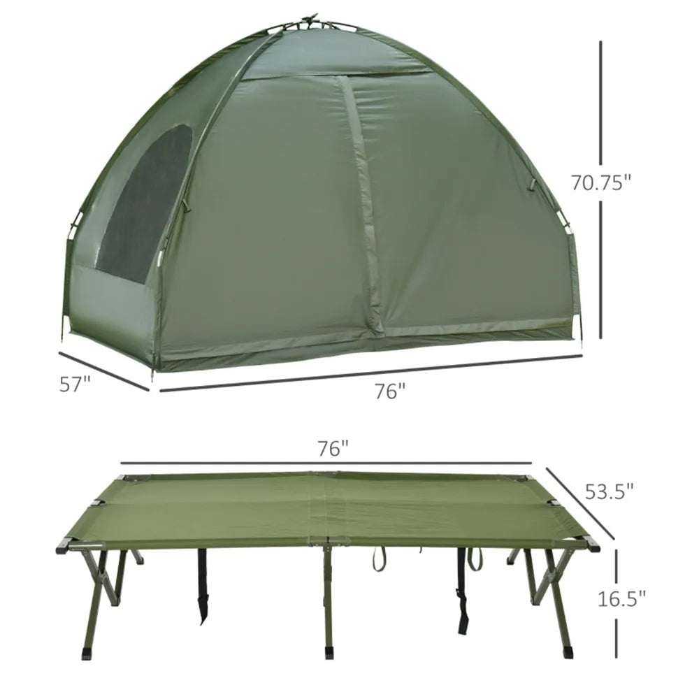 Elenxs Compact 1 Person Folding Portable Bed For Camping - Wellness Outdoor Gear