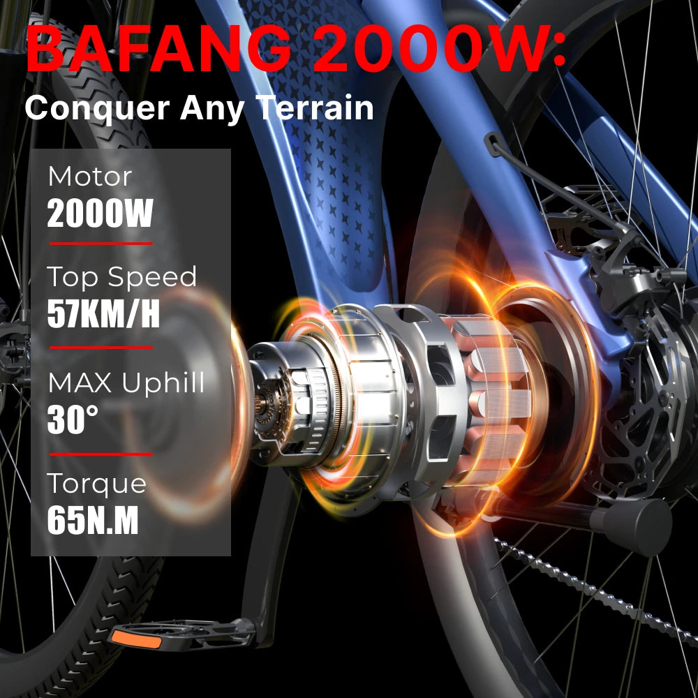 HX Q5 Electric Mountain Bike 2000W 48V 20Ah Off Road - Wellness Outdoor Gear