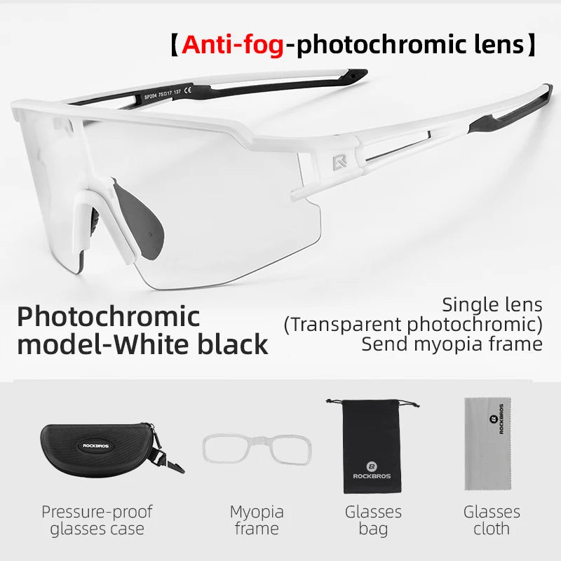 Rockbros Photochromic Polarized Cycling Glasses UV400 - Wellness Outdoor Gear