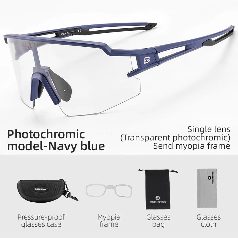 Rockbros Photochromic Polarized Cycling Glasses UV400 - Wellness Outdoor Gear