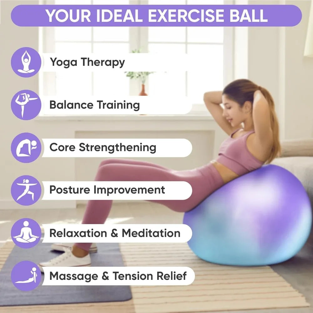 SHXI Yoga And Pilates Ball Anti Slip Heavy Duty Gym Ball - Wellness Outdoor Gear