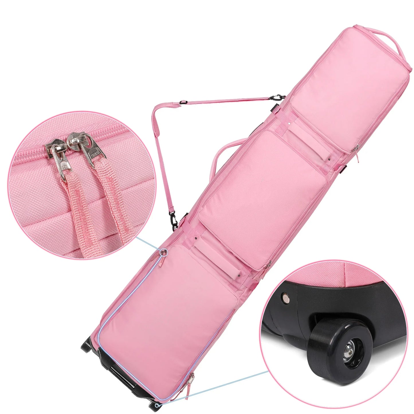 Warmounts Ski Bag With Rolling Wheels Waterproof Storage - Wellness Outdoor Gear