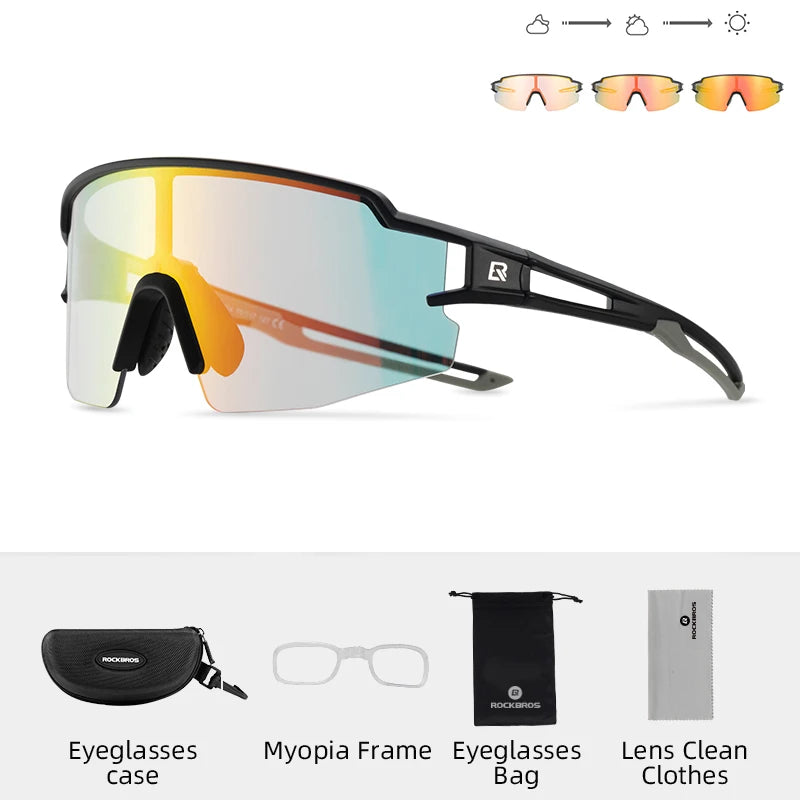 Rockbros Photochromic Polarized Cycling Glasses UV400 - Wellness Outdoor Gear