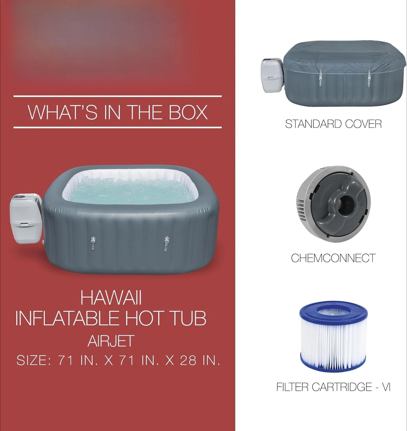 XMSJH SaluSpa AirJet Inflatable Hot Tub With 114 AirJets - Wellness Outdoor Gear