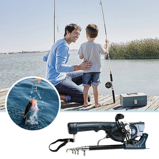 Portable Folding Fishing Rod Telescopic Carbon Fiber Pole with Reel for Outdoor Fishing - Wellness Outdoor Gear