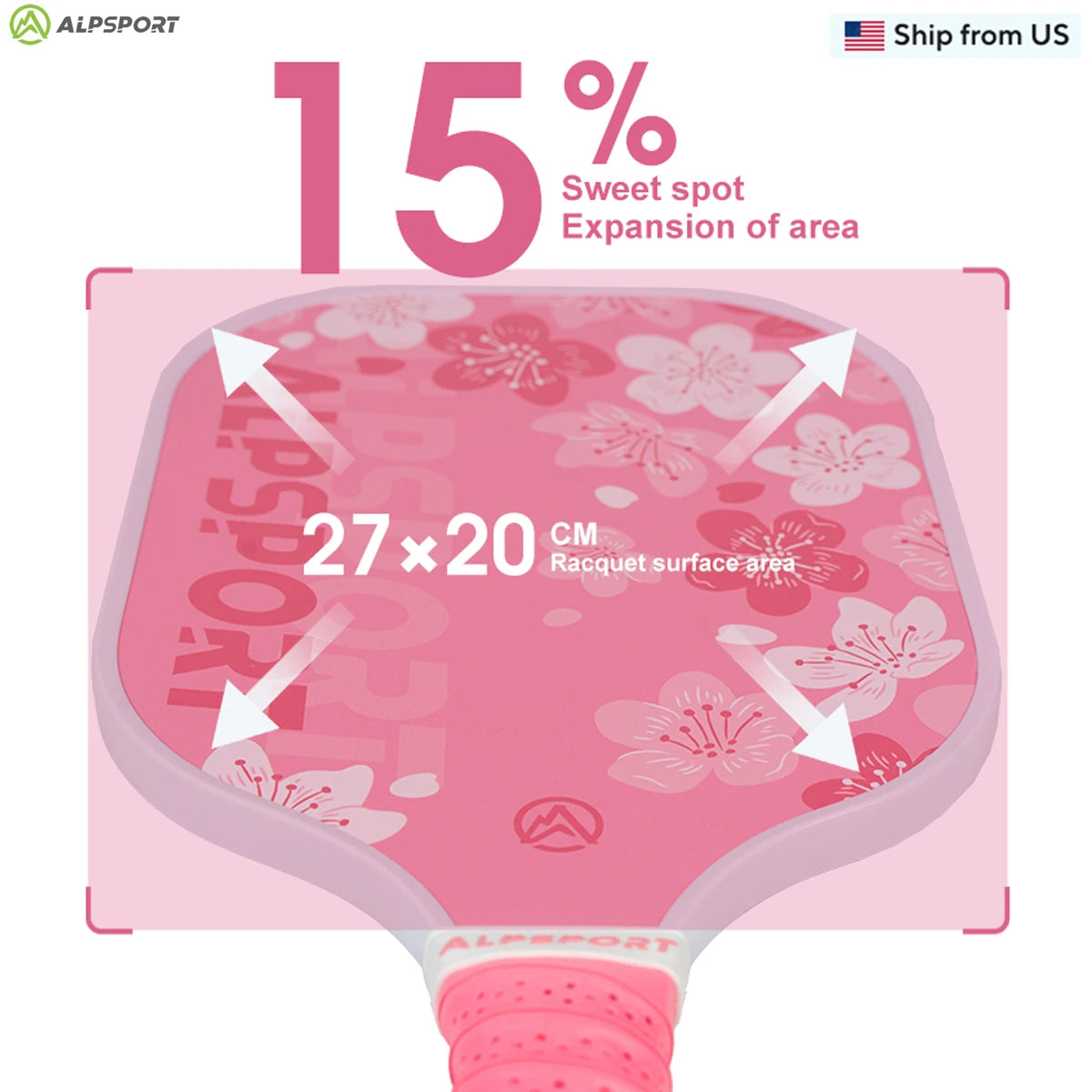ALPSPORT Sakura USAPA T700 Pickleball Paddle With Free Balls - Wellness Outdoor Gear