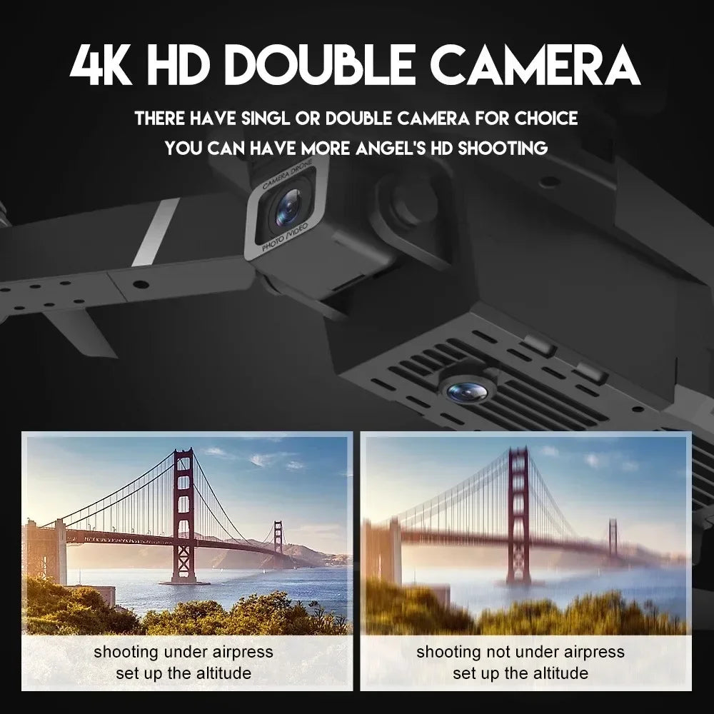 E88Pro 4K RC Drone With 1080P Dual HD Camera And 3 Batteries For Aerial Photography - Wellness Outdoor Gear