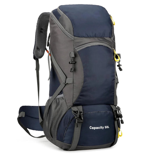 Waterproof 50L Hiking Backpack Lightweight Travel Pack with Rain Cover for Outdoor Adventures - Wellness Outdoor Gear