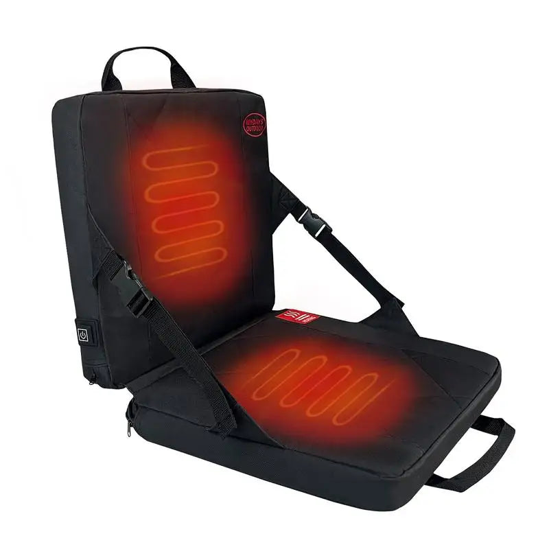 Portable Foldable Heated Stadium Seat Cushion with USB 3 Speed Temperature Control - Wellness Outdoor Gear