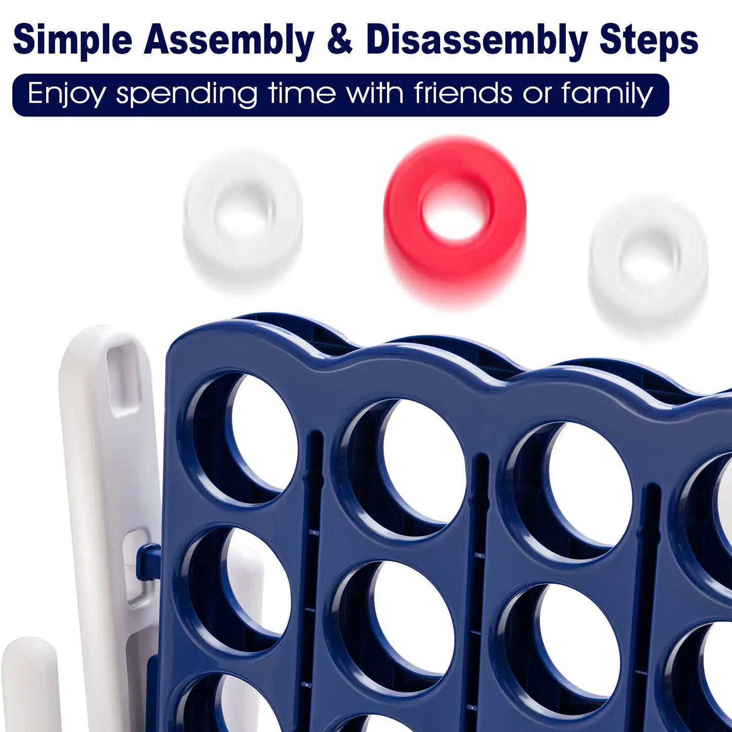 Costway Giant 4 In A Row Connect Game for Indoor Outdoor Family Fun with Carrying Bag - Wellness Outdoor Gear