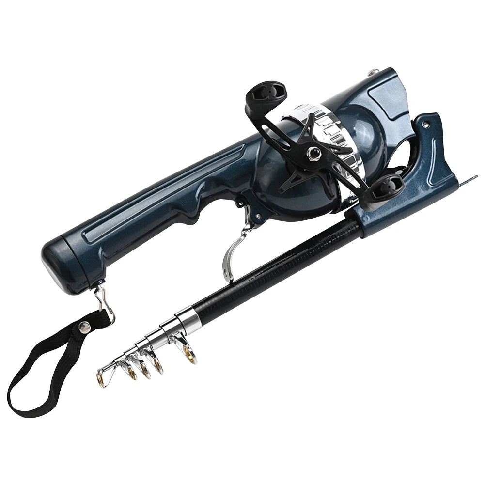 Folding Telescopic Fishing Rod with Reel Carbon Fiber Spinning Pole for Outdoor Fishing - Wellness Outdoor Gear