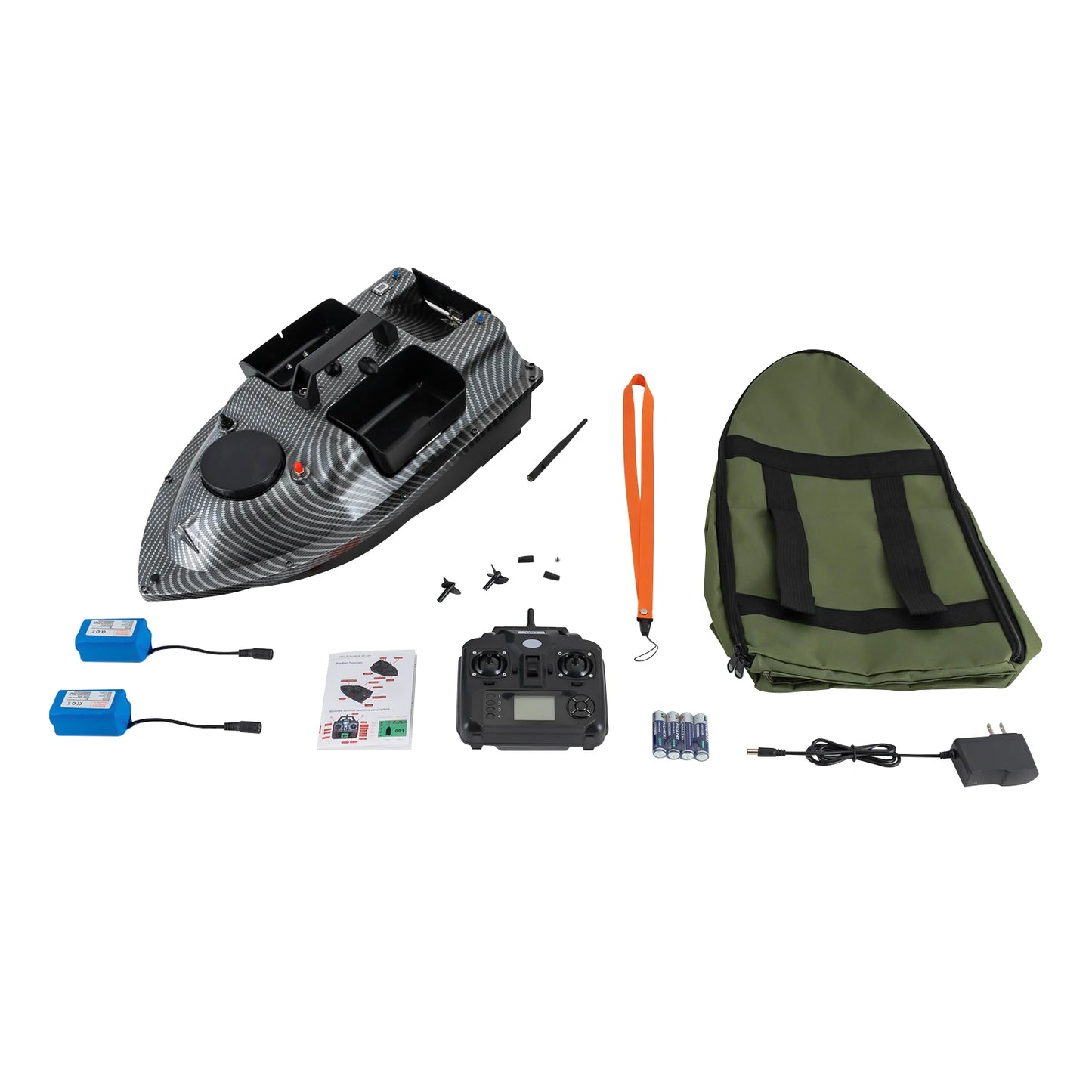 52W RC Fishing Bait Boat With LCD Screen Wind Resistant