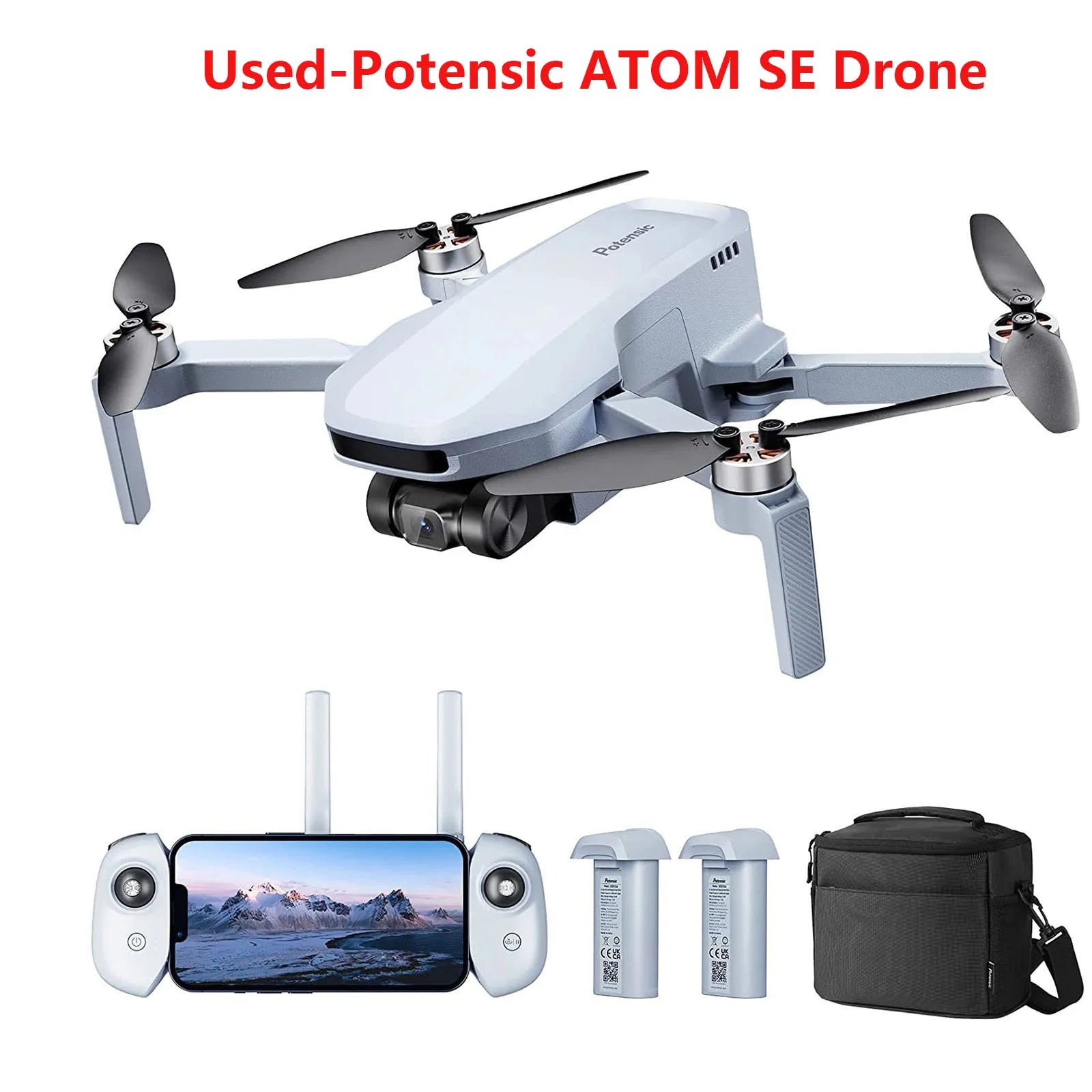Used Potensic ATOM SE GPS Drone with 4K Camera Lightweight Foldable and FPV Transmission - Wellness Outdoor Gear