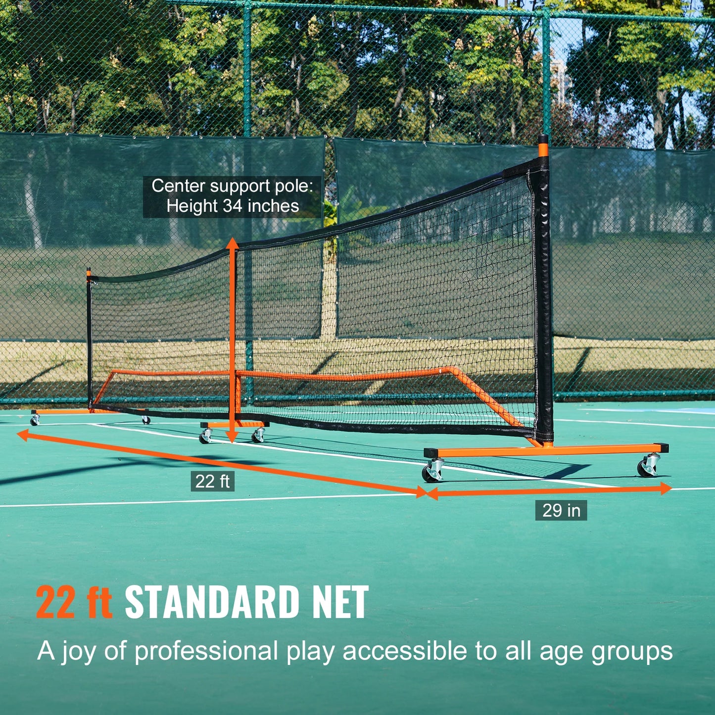 VEVOR Portable Pickleball Net System Outdoor Court Line - Wellness Outdoor Gear