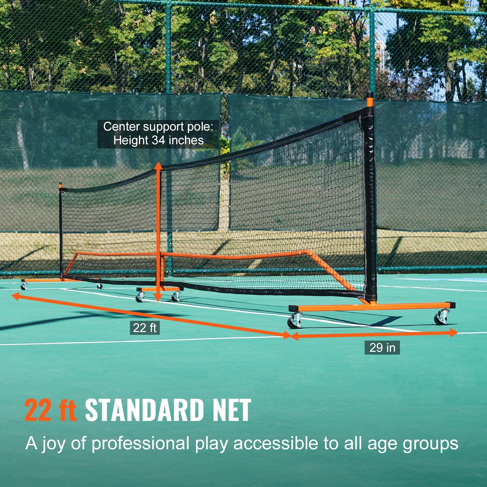 VEVOR Portable Pickleball Net System Outdoor Court Line - Wellness Outdoor Gear
