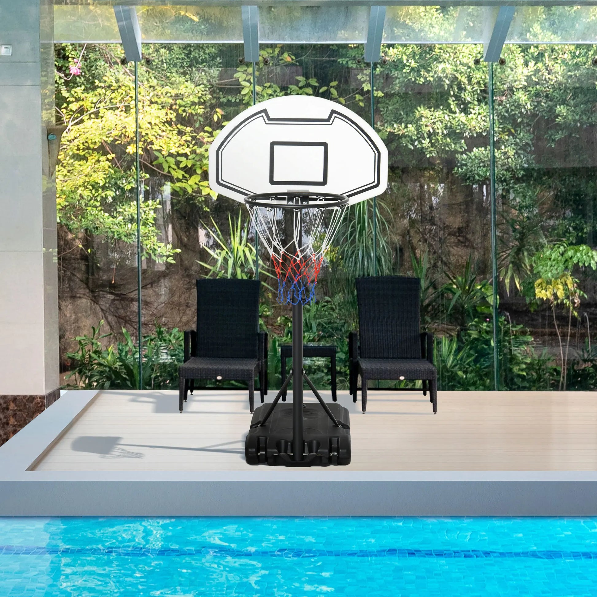 Outdoor Adjustable Basketball Hoop System for Pool Water Sports and Games - Wellness Outdoor Gear